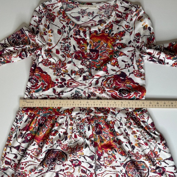 Peruvian Connection Goa Tunic in Pearl Sz XS Dress Floral Colorful Boho Festival - Picture 11 of 12